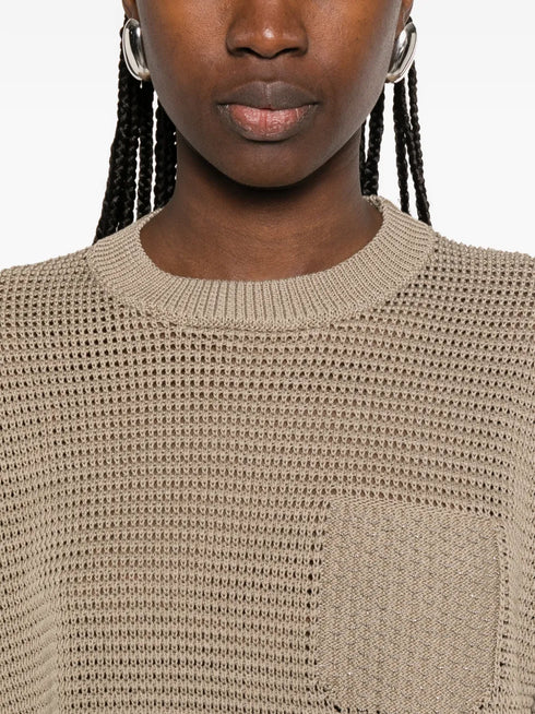 metallic-detail sweater