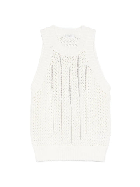 open-knit vest