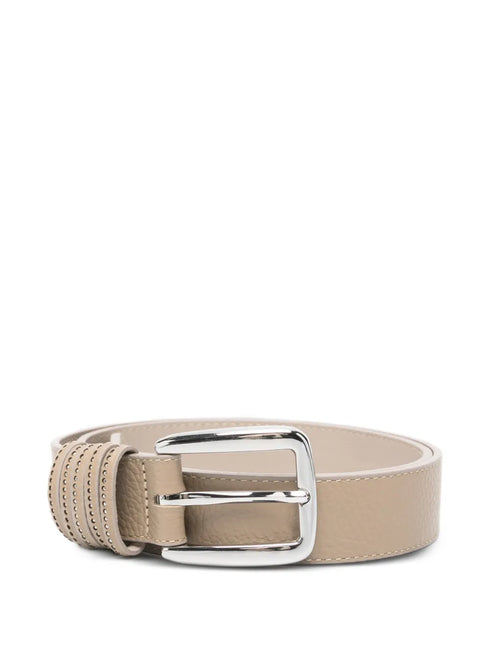 textured-leather buckle belt