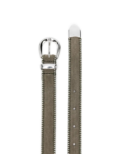 stud-embellished suede belt
