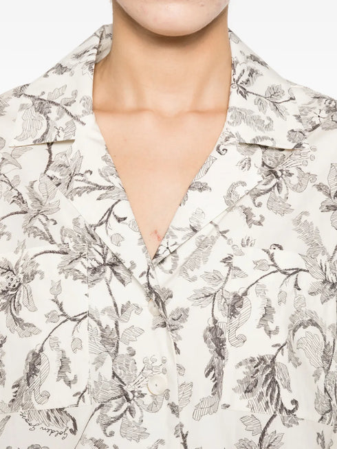 floral-print shirt