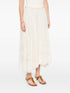 lace asymmetric-hem midi skirt