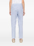 blue tapered trousers