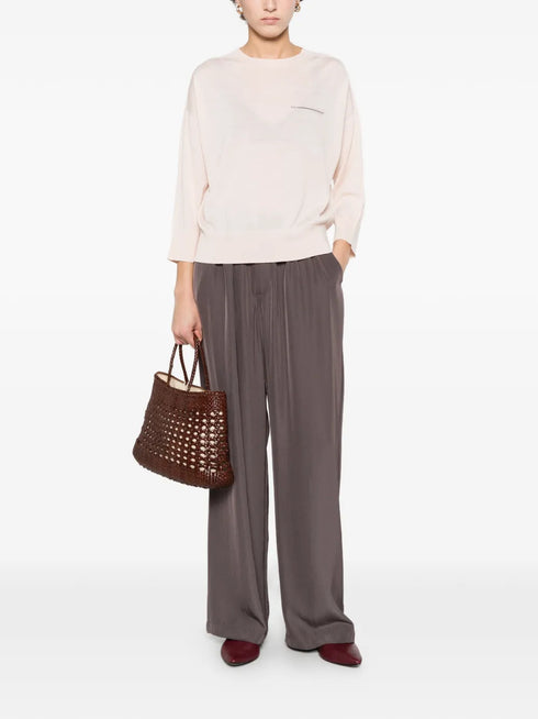 crystal-embellishment sweater