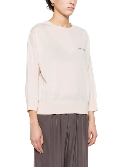 crystal-embellishment sweater