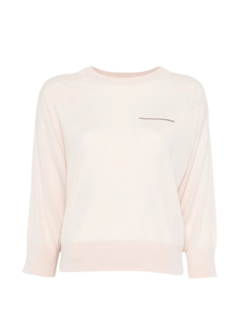 crystal-embellishment sweater