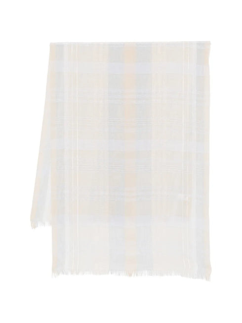plaid fringed scarf