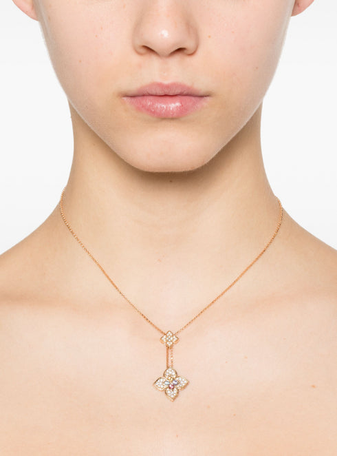 Ожерелье Venetian Princess из 18-каратного розового золота с несколькими камнями