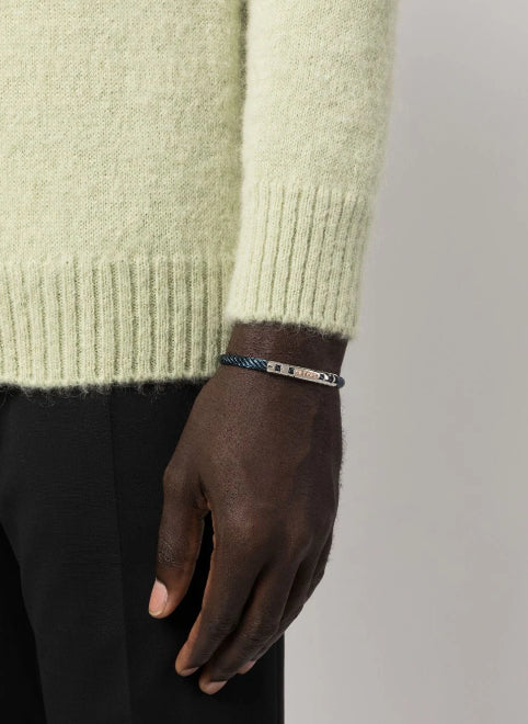 diamond-detail rope-chain bracelet