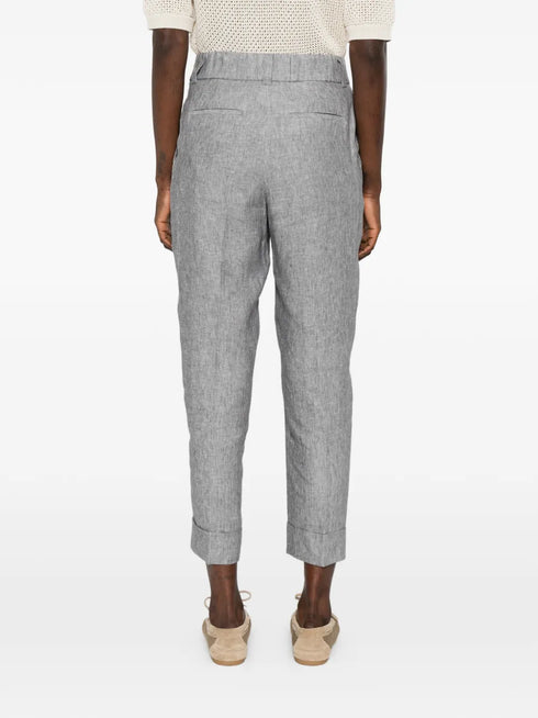 pleated cuffed trousers