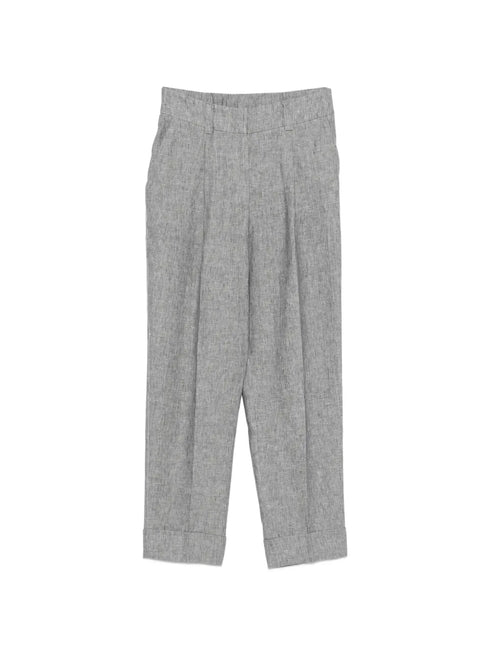 pleated cuffed trousers