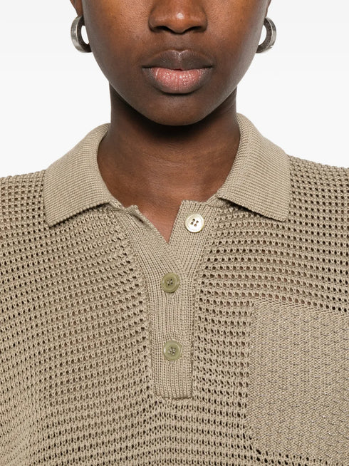 buttoned polo shirt