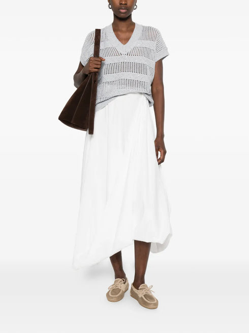 sequin-embellished V-neck sweater