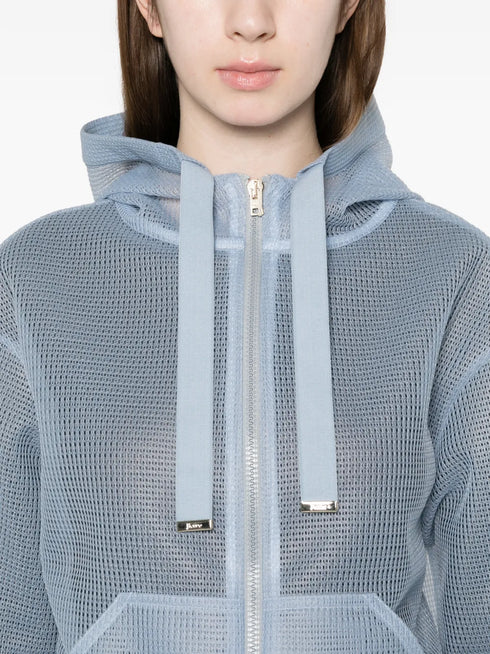 hooded zip-up jacket