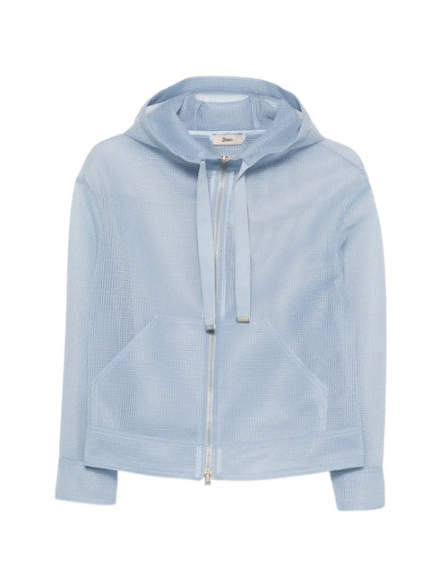 hooded zip-up jacket