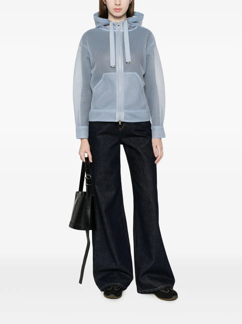 hooded zip-up jacket