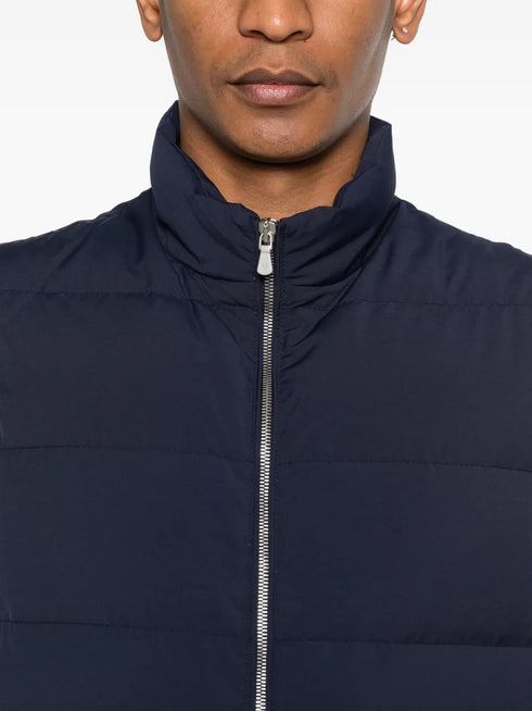 zip quilted gilet