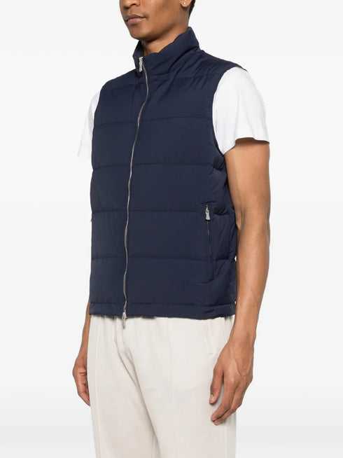 zip quilted gilet