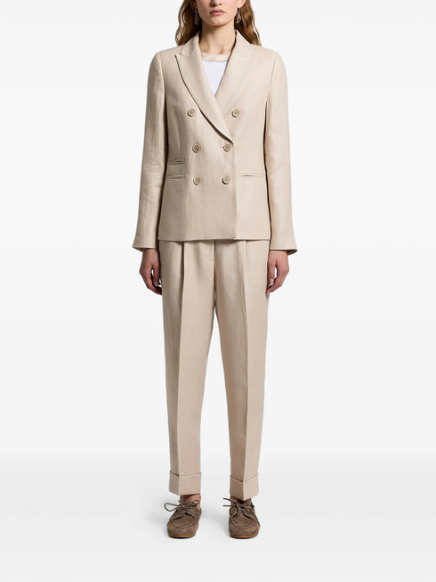 linen gabardine trousers