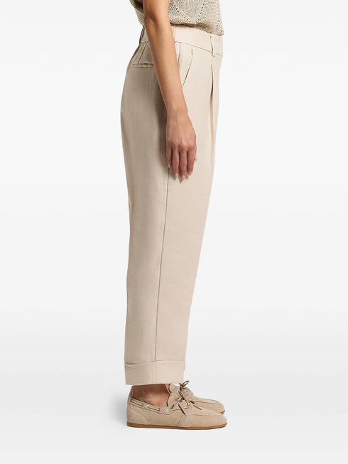 linen gabardine trousers