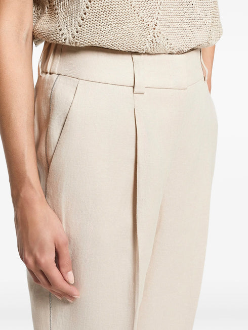 linen gabardine trousers