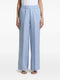 elasticated-waistband wide-leg trousers