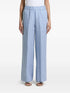 elasticated-waistband wide-leg trousers