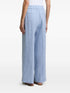 elasticated-waistband wide-leg trousers