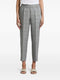 check-pattern elasticated-waistband trousers
