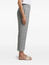 check-pattern elasticated-waistband trousers