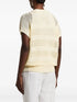 V-neck open knit top