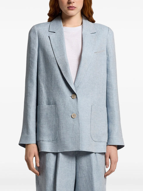 button patch-pocket blazer