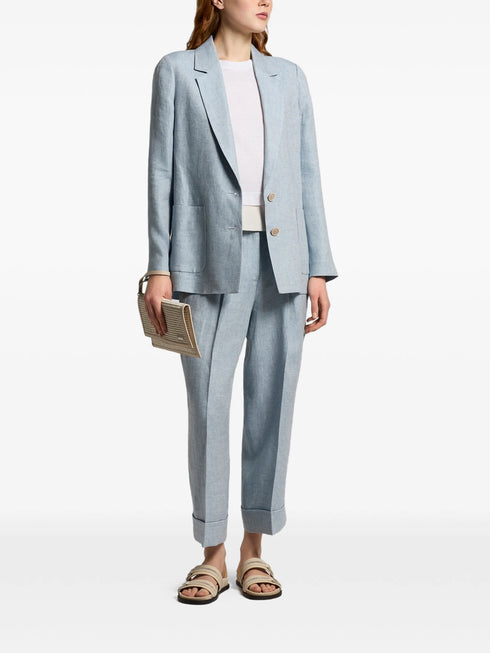 button patch-pocket blazer