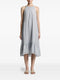 ruffled-hem halterneck midi dress