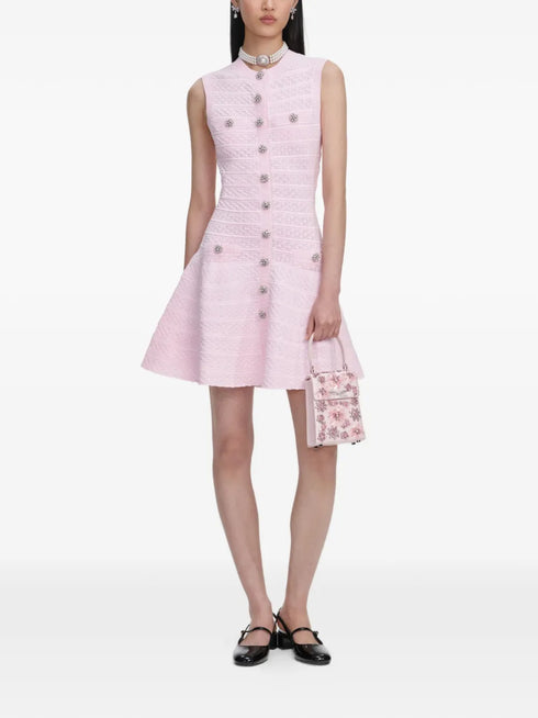 buttoned A-line mini dress