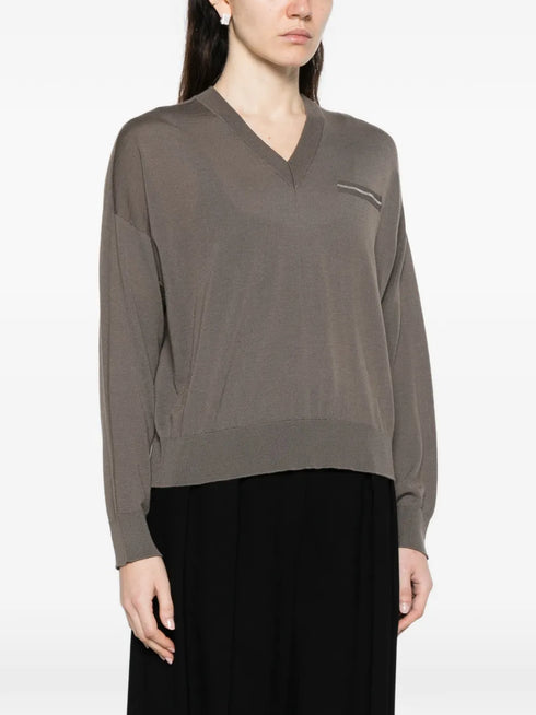V-neck sweater