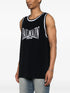 logo-embroidered tank top