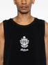 logo-embroidered tank top