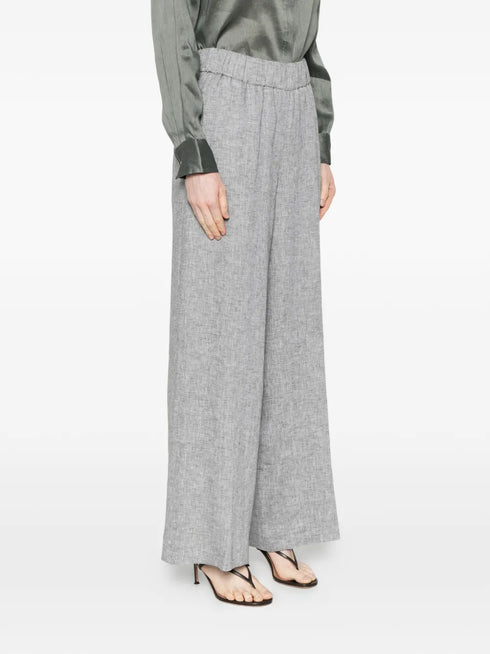 elasticated-waistband trousers