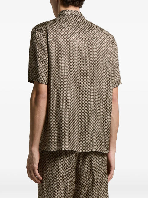 buttoned patterned shirt