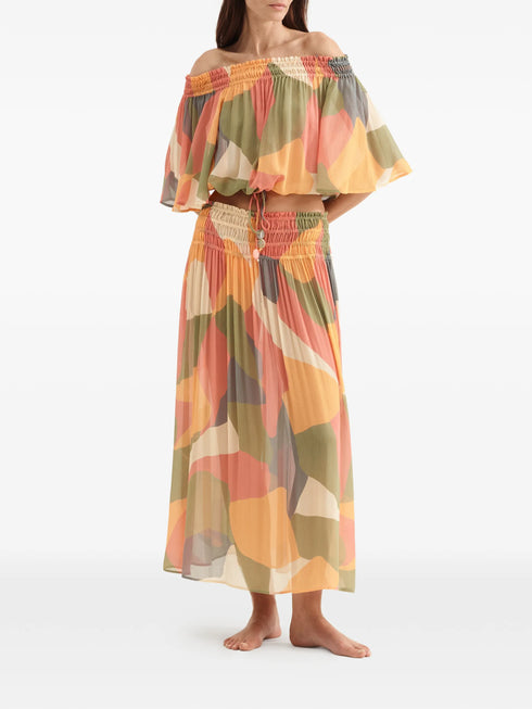 Highlight midi skirt