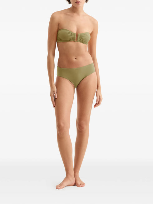 Show Bandeau ruched bikini top