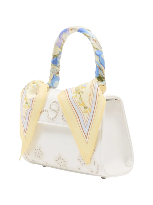 floral-detail tote bag