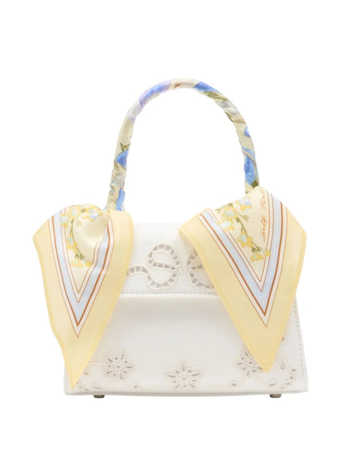 floral-detail tote bag