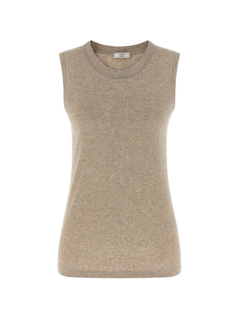 Punto Luce ribbed crew neck top