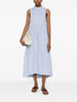 tiered sleeveless midi dress