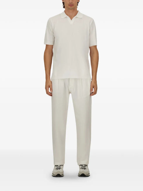 knitted cotton polo shirt