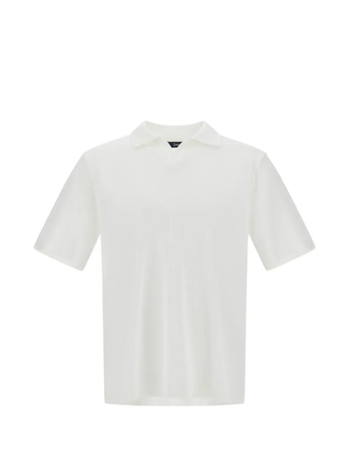 knitted cotton polo shirt