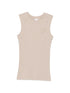 ribbed-knit logo-patch top