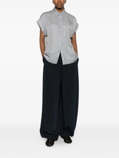 geometric-print short-sleeve shirt